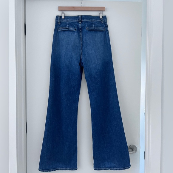 Nili Lotan Flora Denim Trouser | Mid-Rise | Wide-Leg | Classic Wash | Size 30 - Picture 9 of 16